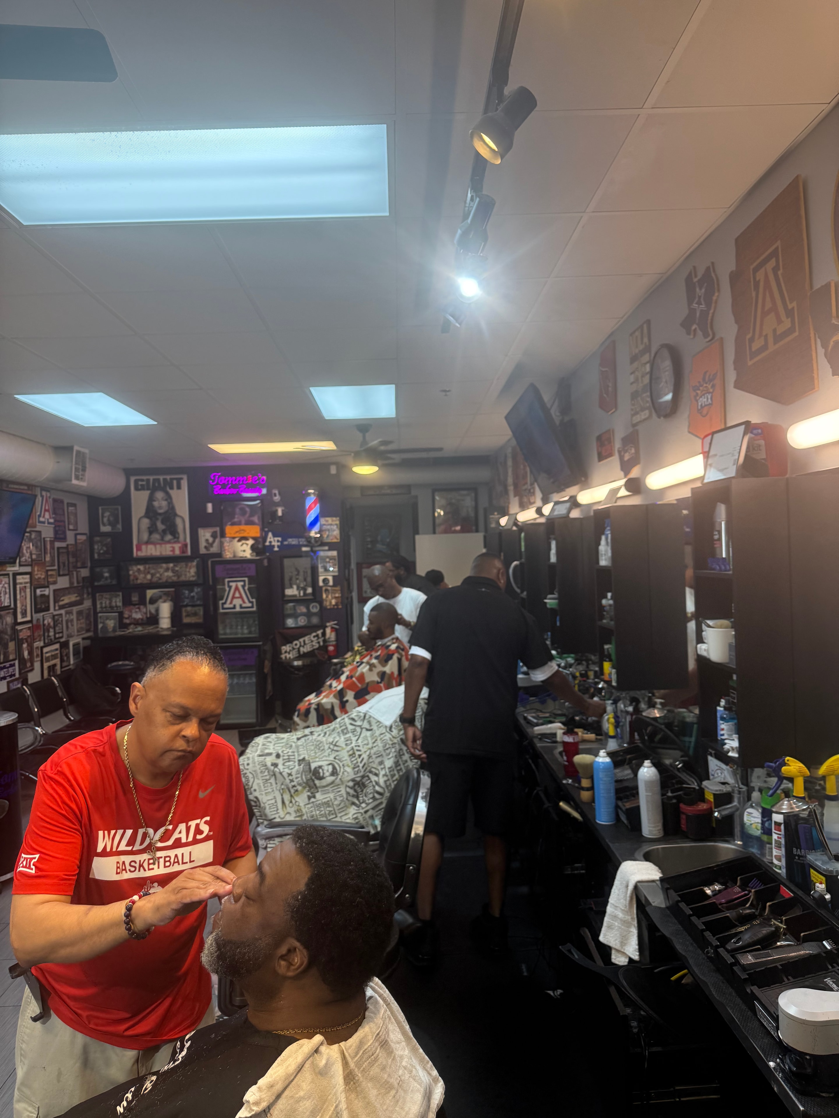 Customers and staff enjoying the community atmosphere at Tommie's