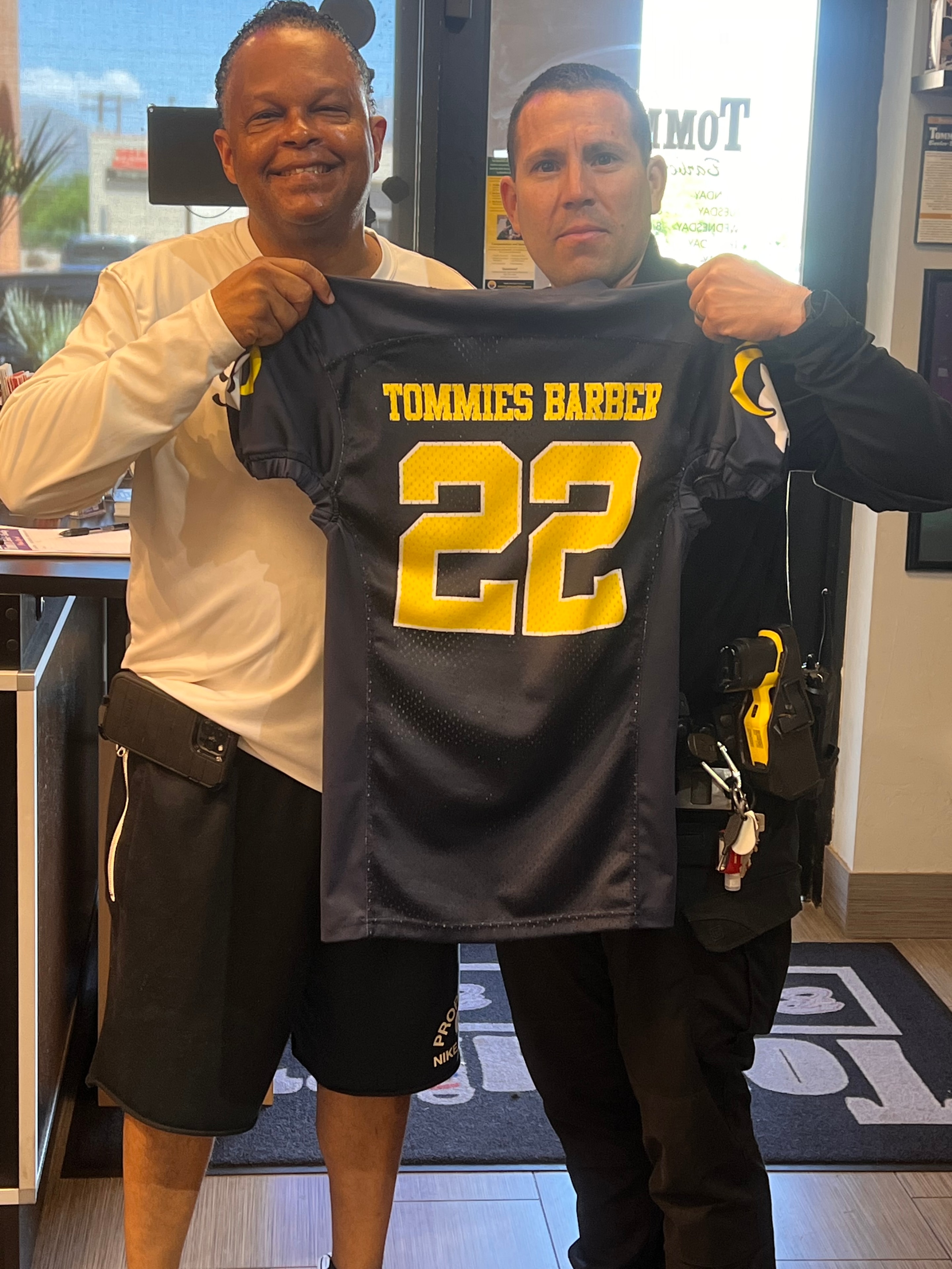 Tommie's Barber custom jersey